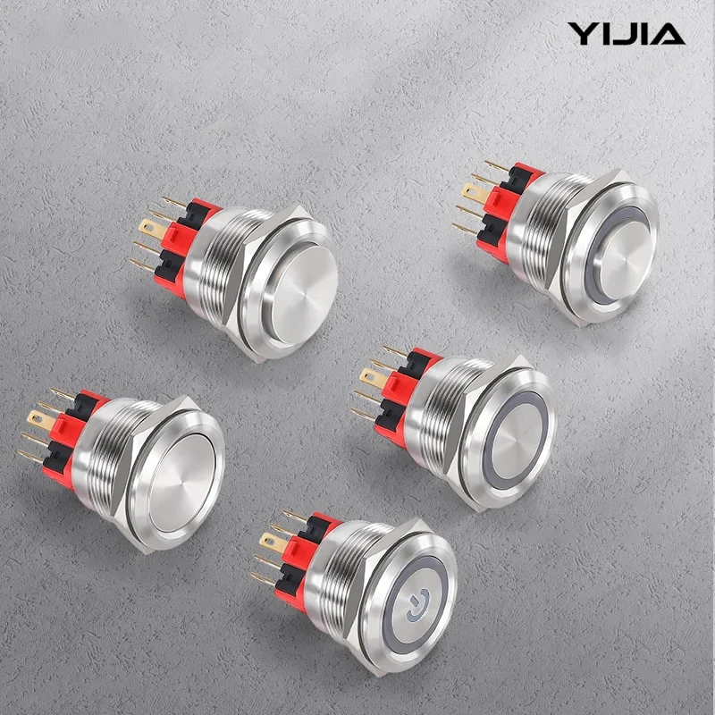 Interrupteur à bouton-poussoir 16 mm 2no