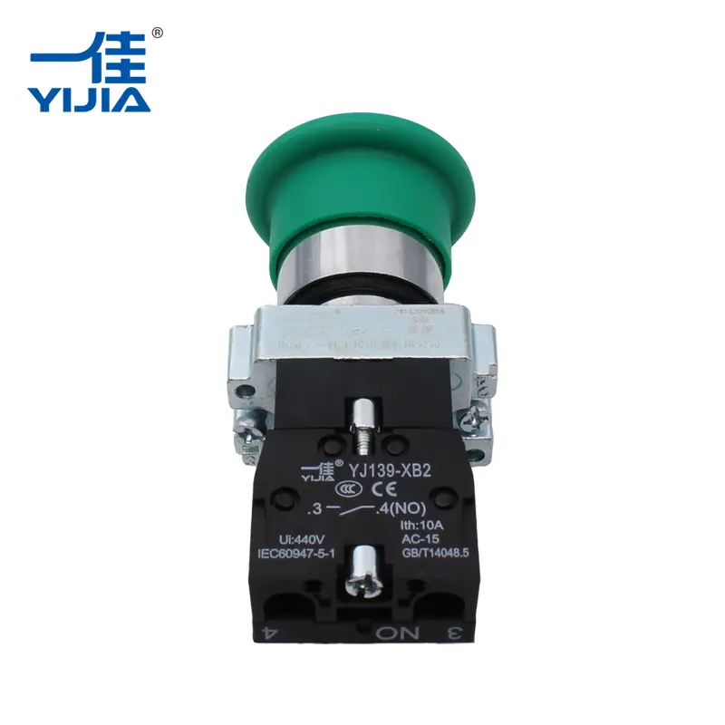 Bouton-poussoir de la tête des champignons