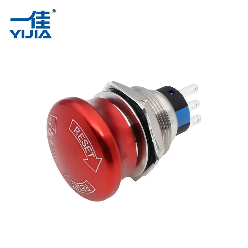 Bouton d'urgence rouge
